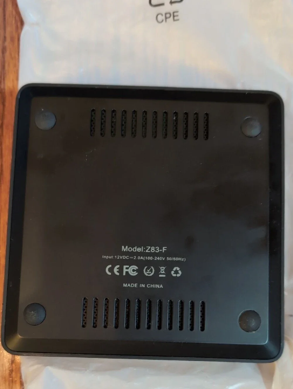 Minis Forum Fanless Mini PC Model #Z83-F with Box Manual + Power Adapter
